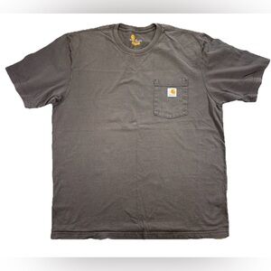 Carhartt Pocket T Shirt Men's XL Brown Original Fit Workwear Utility Logo K87
